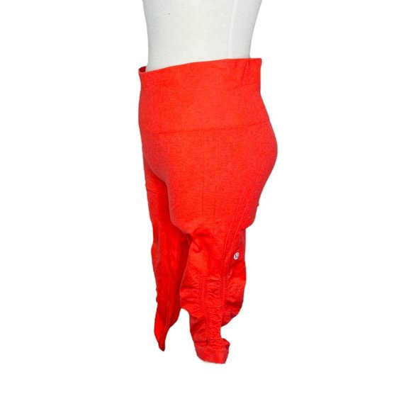Lululemon Athletica Yoga Pants High Rise Crop Orange Size 8 - Picture 7 of 11